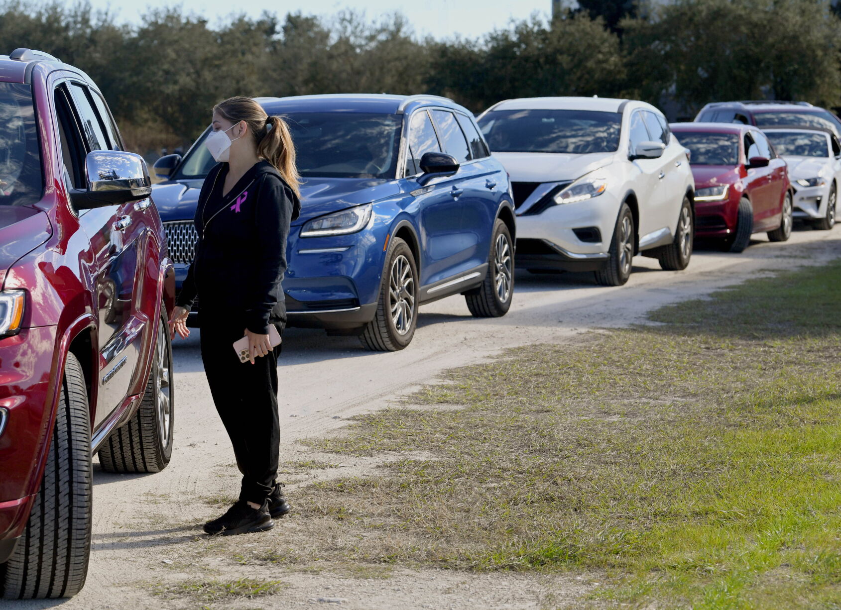 Lines forming at COVID testing sites
